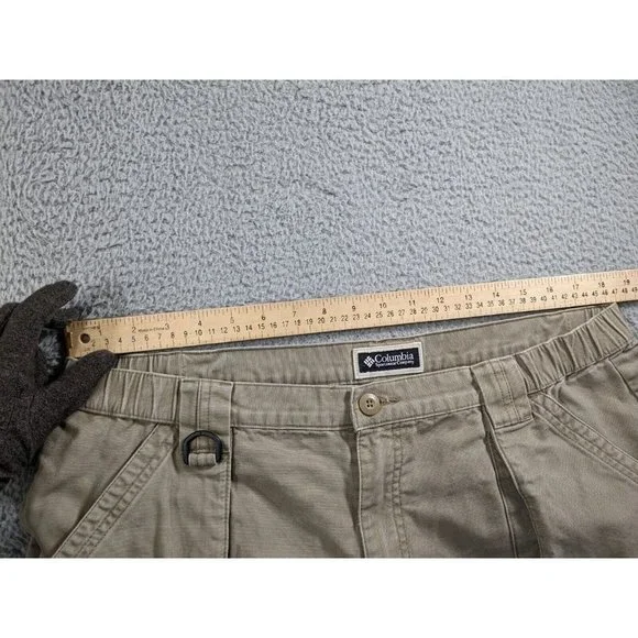 Columbia Shorts Mens Large Cotton Canvas Cargo Trail Hiking Outdoor Beige - Picture 7 of 16